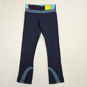 Lululemon Women's Run Inspire Crop II Inkwell Pow Luxtreme Size 4